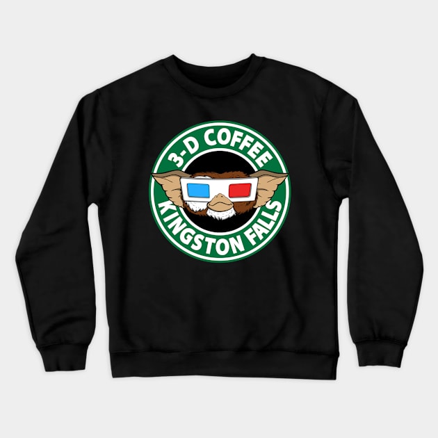3-D Coffee Crewneck Sweatshirt by Melonseta